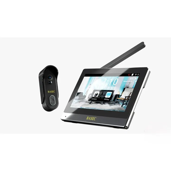 Basec BAS92DP Wireless Tuya Door Phone + APP – HD Camera, Two-Way Audio and Motion Detection